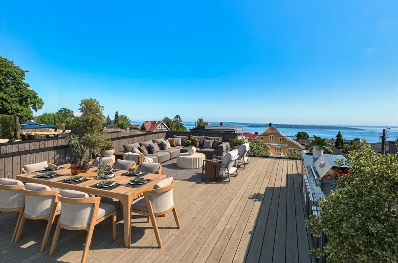 Eneboliger med takterrasse i Åsgårdstrand