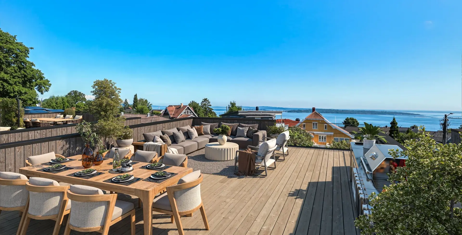 Eneboliger med takterrasse i Åsgårdstrand