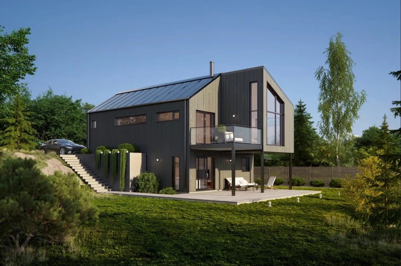 Moderne og stilfull enebolig med flott utsikt i Revetal